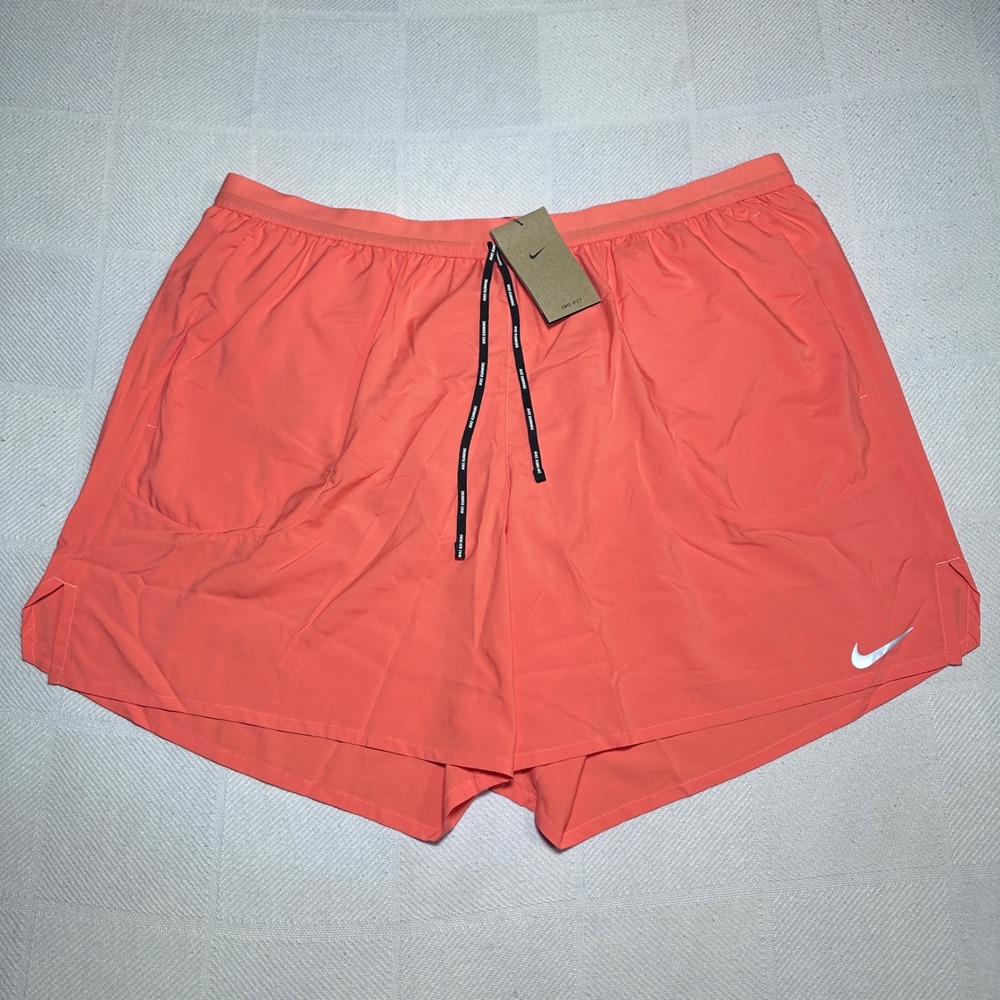 NEW Nike Flex Stride Running Shorts Men 2XL 7" Dri-FIT Brief Lined Orange CJ5459
